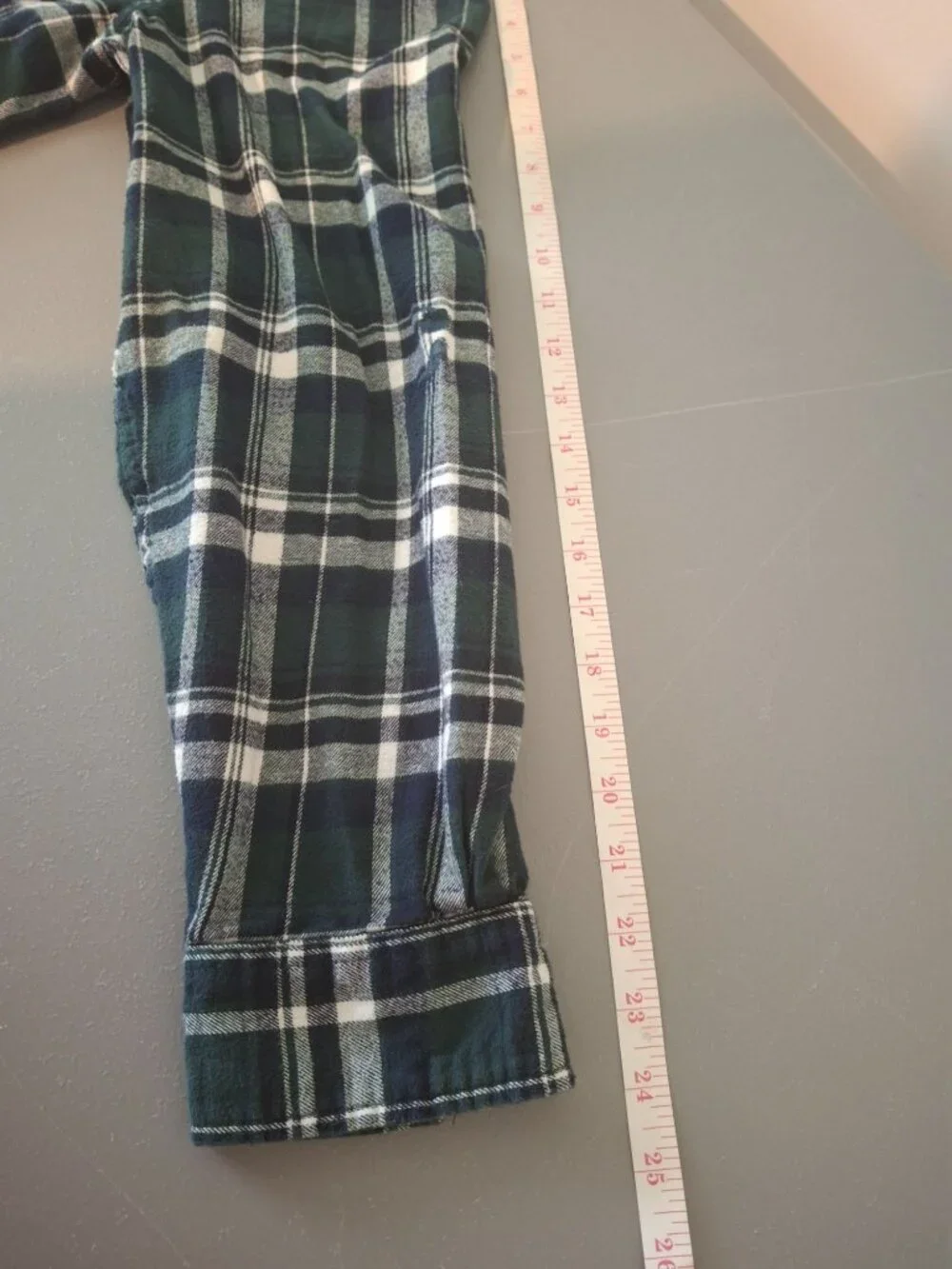 Weatherproof  Plaid Flannel Shirt L Green Blue Button Up Rugged Outdoors Camping